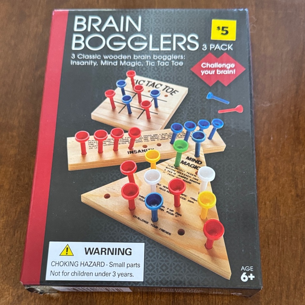 Wooden Puzzle Set - Red, Blue, Yellow